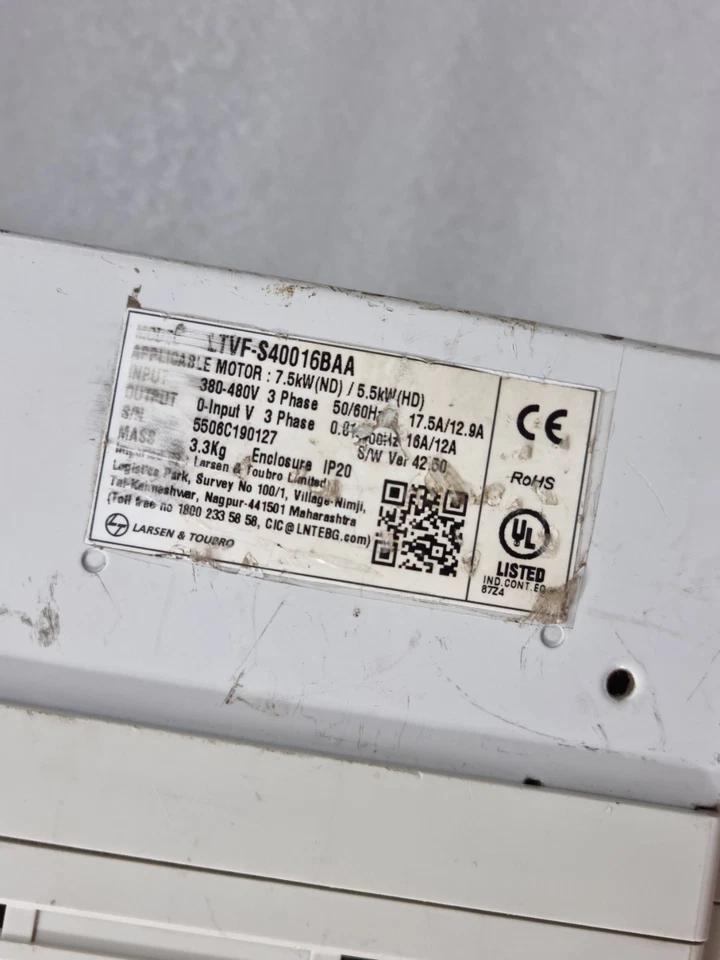 LARSEN & TOUBRO LTVF-S40016BAA 380-480V 3 PHASE LTVFS40016BAA